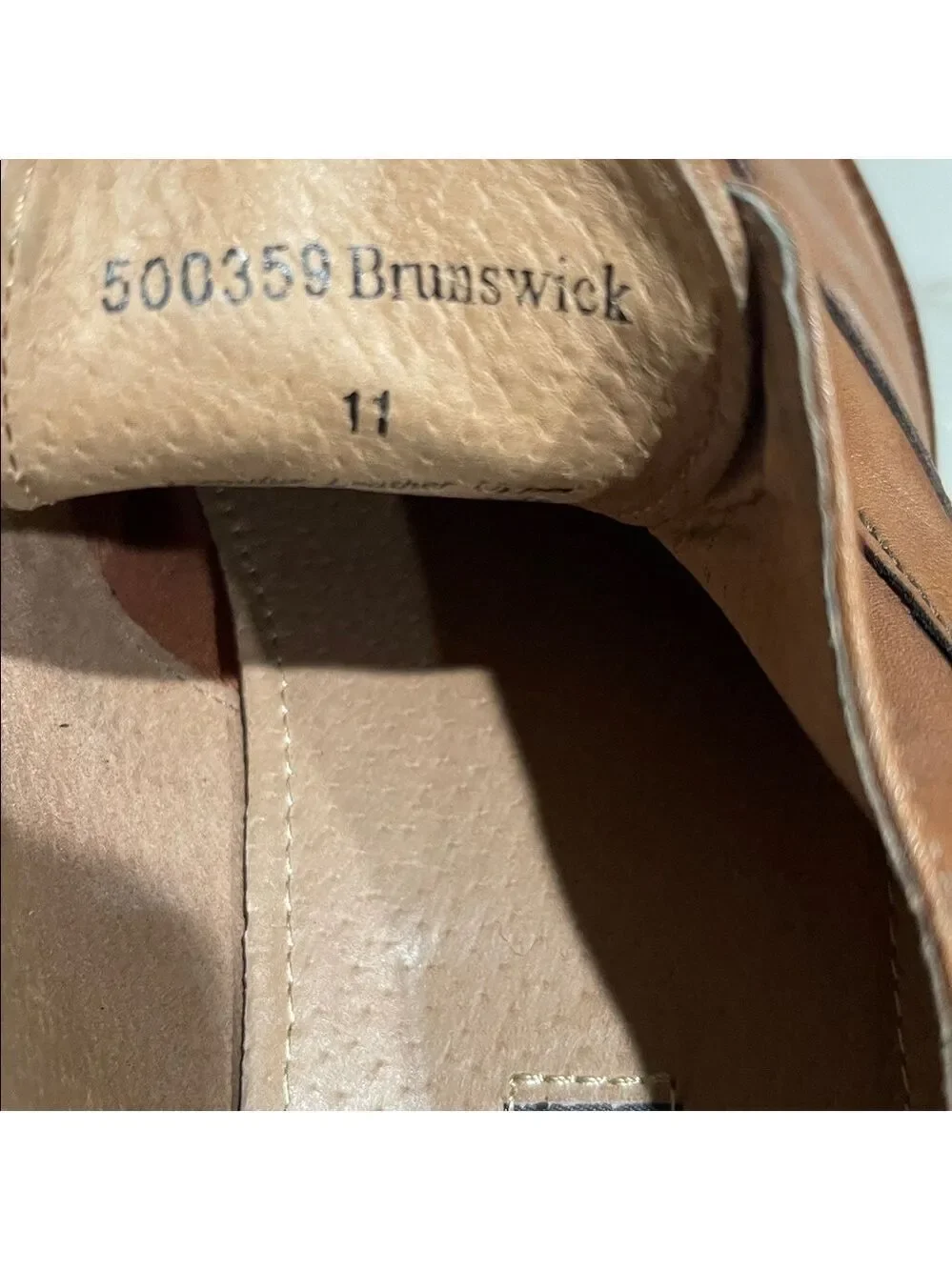 Aston Grey Brunswick Brown Wingtip Shoe SZ 11